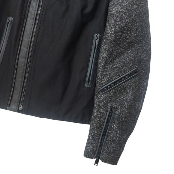 (SOLD) Balenciaga Fall 2012 Black and Gray Paneled Biker Leather Jacket - Picture 5 of 16
